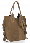 Bőr táska shopper bag Vittoria Gotti földszínű B16