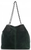 Bőr táska shopper bag Vittoria Gotti palackzöld V3081