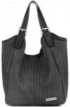 Bőr táska shopper bag Vittoria Gotti szürke V80050
