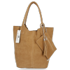 Bőr táska shopper bag Vittoria Gotti égszínkék V5190