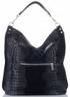 Bőr táska shopper bag Vittoria Gotti tengerkék V898