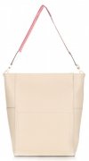 Bőr táska shopper bag Genuine Leather bézs K26