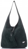Bőr táska shopper bag Vittoria Gotti palackzöld V8802