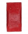 Bőr táska kuffer Genuine Leather A4 piros