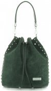 Bőr táska shopper bag Vittoria Gotti palackzöld V3020
