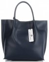 Bőr táska shopper bag Vittoria Gotti tengerkék V355