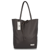 Bőr táska shopper bag Vittoria Gotti csokoládé V21E