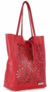 Bőr táska shopper bag Vittoria Gotti piros V577