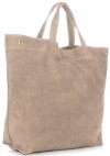 Bőr táska shopper bag Vera Pelle bézs A19