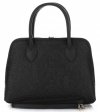 Bőr táska kuffer Genuine Leather fekete 80032