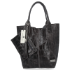 Bőr táska shopper bag Vittoria Gotti grafit B15