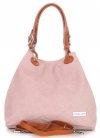 Bőr táska shopper bag Vittoria Gotti púderrózsaszín V2050