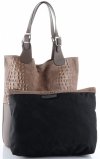 Bőr táska shopper bag Genuine Leather földszínű 216