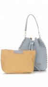 Bőr táska shopper bag Vittoria Gotti égszínkék V3020