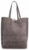 Bőr táska shopper bag Vittoria Gotti szürke V602