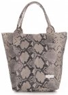 Bőr táska shopper bag Vittoria Gotti szürke V15