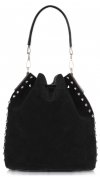 Bőr táska shopper bag Vittoria Gotti fekete V3020