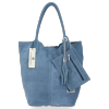 Bőr táska shopper bag Vittoria Gotti világoskék V5190
