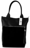 Bőr táska shopper bag Vittoria Gotti fekete V270