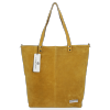 Bőr táska shopper bag Vittoria Gotti mustár VG41