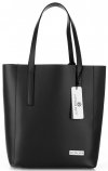 Bőr táska shopper bag Vittoria Gotti fekete V3121