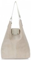 Bőr táska shopper bag Vittoria Gotti bézs V3292C