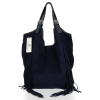Bőr táska shopper bag Vittoria Gotti tengerkék B10