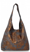 Bőr táska shopper bag Vittoria Gotti szürke V2473