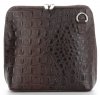 Bőr táska levéltáska Genuine Leather csokoládé 218