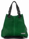 Bőr táska shopper bag Vittoria Gotti zöld V2L