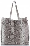 Bőr táska shopper bag Vittoria Gotti szürke V16713