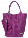 Bőr táska shopper bag Vittoria Gotti ibolya B22