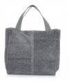 Bőr táska shopper bag Vittoria Gotti szürke V501