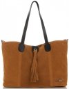 Bőr táska shopper bag Vittoria Gotti vörös V3076