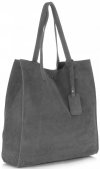 Bőr táska shopper bag Vittoria Gotti szürke V205454