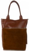 Bőr táska shopper bag Vittoria Gotti barna V270