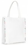 Bőr táska shopper bag Genuine Leather fehér 5013