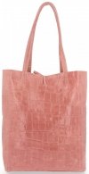 Bőr táska shopper bag Vittoria Gotti rózsaszín V299COCO