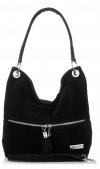 Bőr táska shopper bag Vittoria Gotti fekete V3821