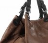 Bőr táska shopper bag Genuine Leather földszínű 898G