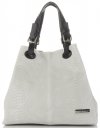 Bőr táska shopper bag Vittoria Gotti világos bézs V2L