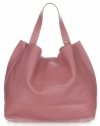 Bőr táska shopper bag Vittoria Gotti piszkos rózsaszín V230