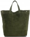 Bőr táska shopper bag Vera Pelle zöld A19