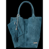 Bőr táska shopper bag Vittoria Gotti tengerkék B23