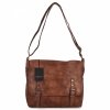 Torebka Damska Listonoszka Vintage firmy Herisson 1502L36   Ciemno Brązowa