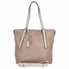 Uniwersalna Torebka Damska XL Shopper Bag firmy Hernan HB0213-1 Pudrowy Róż/Beżowa