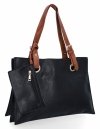 Trzykomorowa Torebka Damska Shopper Bag z Etui firmy Herisson H8803 Czarna