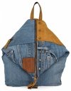 Modny Plecak Damski w Rozmiarze XL 5883 Rudy/Jeansowy