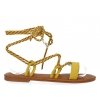 Żółte modne sandały damskie firmy Givana