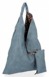 Duża Torebka Damska Shopper Bag XXL firmy Hernan HB0350 Niebieska
